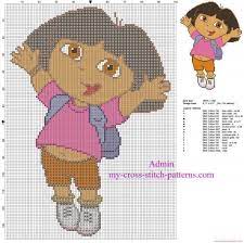 Pinterest cross stitch cartoon patterns little lulu and nancy. Free Dora The Explorer Cross Stitch Pattern Baby Cross Stitch Patterns Baby Cross Cross Stitch