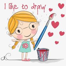 I Like Painting Png And Clipart Cute Cartoon Girl Girl Cartoon Cute Cartoon