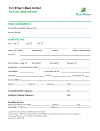 Maybe you would like to learn more about one of these? Fillable Online First Citizens Bank Limited Fax Email Print Pdffiller