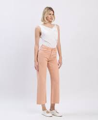 VERVET Soft Sand High Rise Wide Leg Jeans
