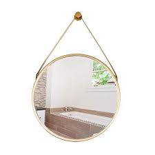It looks quite nice and i love the modern simplicity of the frame. Bathroom Mirror Round Wall Mounted Plating Iron Frame Modern Simplicit Ninthavenue Europe
