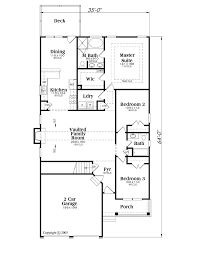 These plans make a great option for families because the extra room is so flexible. Ranch Style House Plan 72563 With 3 Bed 2 Bath 2 Car Garage Open Concept House Plans Narrow House Plans Basement House Plans