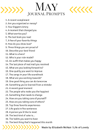 May Journal Prompts Printable Journal Writing Prompts Journal Prompts Journal Questions