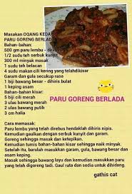 Paru Goreng Berlada Malaysian Food Recipes Cooking Recipes