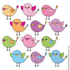 Cute Bird Clipart Birds Clip Art To Make Birthday Party Invitations Sign Label Tag Craft Card Making Vector Jpg Png 10059 In 2020 Bird Clipart Paper Art Diy Clip Art