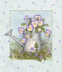 Jane Shasky Pansy Floral Art Flower Art Spring Art