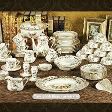 Feb 10, 2021 · choosing a casual dinnerware pattern can often be more affordable than using fancy china for everyday meals. Amazon Com West Style Onglazed Gold Inlay Dinnerware Sets Of 68 Royal Bone China Porcelain Handmade Crockery Relief Sculpt Dinnerware Sets Crockery Dinnerware