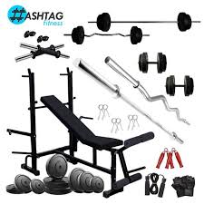 Hashtag 30 kg home gym pvc package with 1 kg x 2 dumbell set. Hashtag Fitness 60 Kg Rubber Home Gym Combo Kit Fitness Equipment 8 In 1 Multi Purpose Bench Home Gym Set Home Gym Gym Equipment For Home Home Gym Machine à¤˜à¤° à¤•