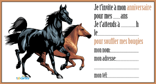 Invitation Anniversaire Les Deux Chevaux Invitation Anniversaire Anniversaire Cheval Carte Anniversaire Cheval