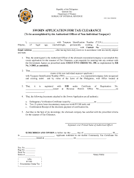 A tax clearance letter is drafted by the tax authority to a person or firm stating that they have no tax dues. Sworn Application For Tax Clearance Non Individual Taxpayers 2016 2021 Fill And Sign Printable Template Online Us Legal Forms