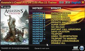 Assassin's creed 3 is the latest title in the assassin's creed series and this is the third major installment of the series after assassin's creed 2. Assassin S Creed Iii 11 Trainer For 1 05 Download