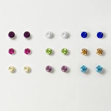 Pastel Crystal Stud Magnetic Earrings Claire S Crystal Stud Magnetic Earrings Earring Set