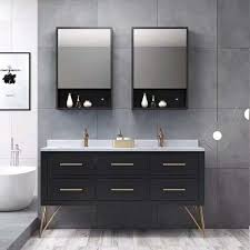 Double Sink Double Mirror Cabinet Bathroom Vanity More Design Pls Go Through Our Website Www Modernb Bathroom Mirror Cabinet Bathroom Cabinets Mirror Cabinets