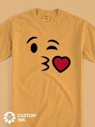 Lover Birthday T Shirt Design Ideas This Kissing Face Emoji Design Is The Perfect Custom Idea For Diy Emoji Kids Birthday Party Yellow T Shirts Emoji Design Shirt Designs Tshirt Designs