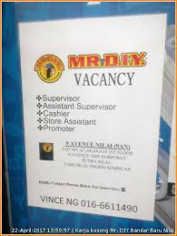 Kerja Kosong Di Kedai Mr Diy Putra Nilai