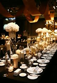 Black And Gold Table Setting Ideas Pin By Amanda Nakashian On Mommy Luths Birthday Black Christmas Decorations Wedding Table Settings Black Gold Wedding