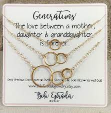 Three Generations Necklace Set Mother Daughter Granddaughter Etsy Generation Necklace Three Generation Necklace Granddaughter Necklace