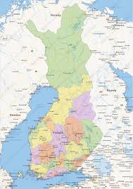 Finland map by googlemaps engine: Digital Political Map Of Finland 1432 The World Of Maps Com