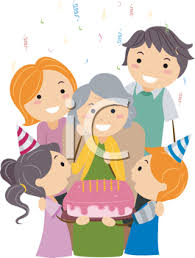 Happy Birthday Flowers Clipart For Her Illustration Of A Grandmother Celebrating Her Birthday Birthday Clipart Royalty Free Clipart Free Clipart Images