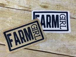 Wir liefern applikationen zu dir nach hause. Hat Patch Farm Girl Hat Patch Diy Hat Patch Iron On Patch Etsy