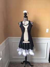 Beauty Beast French Maid Feather Duster Running Complete Outfit Skirt Tank Top Costume Halloween