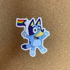 Bluey LGBT Pride Flag Sticker - Etsy