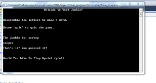 Well, that's what this website is designed for. Word Scramble Game C And C Dream In Code