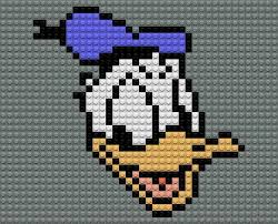 Donald Duck Lego By Drsparc Deviantart Com On Deviantart Pixel Art Animal Quilts Lego Activities