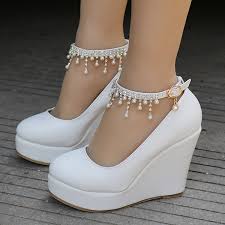 Demonstratively vast in their array of options, there will undoubtedly be a shoe that fits for whatever the agenda demands. Crystal Queen High Heel Ankle Strap Platform Wedge Shoes Women Pump Wedge High Heels Platform Sapato Feminino Shoes Dress Shoes Wish