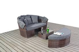 Port Royal Rattan Garden Furniture Prestige Daybed Large Daybed Brown Or Black In Garden Patio Garden Pati Outdoor Furniture Outdoor Ottoman Outdoor Decor