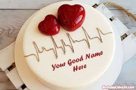 A personalised cake makes for the perfect birthday present. Write Your Name On 3d Heart Birthday Cake