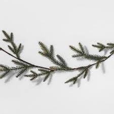 Made of plastic and wire, suitable for indoor and outdoor use. Garland Faux Pine Needle Threshold Target Pine Garland Pine Needles Greenery Garland