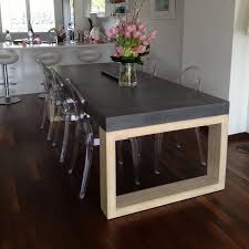 Diy concrete top outdoor coffee table | how to build. Contemporary Dining Table Anneau Balian Beton Atelier Ductal Uhp Concrete Oak Rectangular