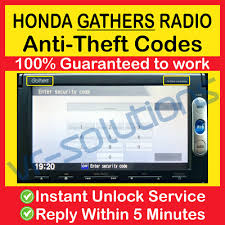 How do you unlock the radio code for a honda civic? Honda Gathers Radio Code Vxm 135 Vxm 175 Vxm 165 Vxm 145 Vxm 187 Vxm 185 Vxm 155 Ebay