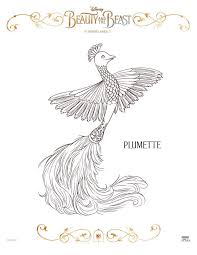 Beauty And The Beast 2017 Coloring Page Plumette Coloring Pages Beauty And The Beast Free Coloring Pages