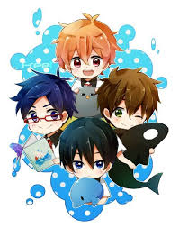 Free Iwatobi Swim Club Chibi Boys And Their Spirit Animals Anime Personagens De Anime Anime Meninas