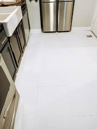 Painted tile floor in kitchen. Diy Painted Tile Floor