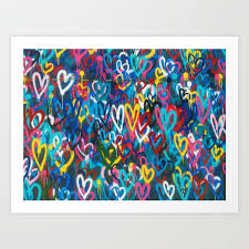 Graffiti Hearts Love Color Art Print By Nocolordesigns Society6 There are 16848 colour image print for sale on etsy, and they cost $13.44 on average. graffiti hearts love color art print by nocolordesigns