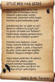 35 yaşım sana diyorum umarım mutlu olursun. Otuz Bes Yas Siiri Ses Olaylari