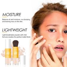 Amazon.com: Polvo de ajuste de protector solar mineral SPF 50, cepillo  mineral para control de aceite, acabado mate natural, polvo suelto con  cepillo para protector solar, polvo facial translúcido, suave, : Belleza