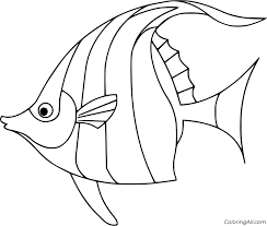 24 Free Printable Angelfish Coloring Pages In Vector Format Easy To Print From Any Device And Automatically Fit Any In 2020 Fish Drawings Fish Coloring Page Fish Art
