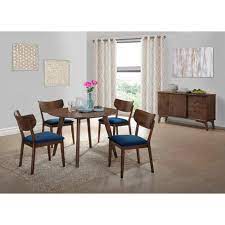 View all dining room furniture. 6pc Rosie Dining Set With Chairs Walnut Brown Navy Blue Picket House Furnishings Target