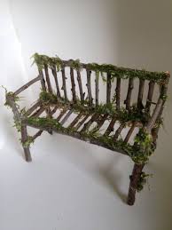 Be sure to put out cork toadstools and a little bark bench as an added home accessory. 270 Fairy Benches Tables And Chairs Ideas Driftwood Furniture Twig Furniture Log Furniture