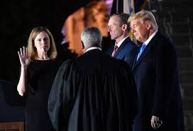 In this area, the constitution allows for congress to decide on how many justices sit on. Amy Coney Barrett Takes Oath As A Supreme Court Justice