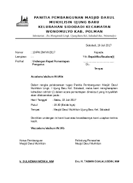 Mungkin kebanyakan dari kita telah mengenal dengan jenis surat yang satu ini. Contohpedi Contoh Sk Panitia Pembangunan Masjid Musholla1