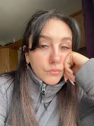 So I'm about to dye my hair half red, it's currently all black, but I want  to do it half and half again, previously I had it half and half and I