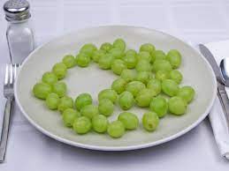 The total fat content of (10 grapes serving) 10 grapes is 0.08 g. Calories In 283 Grams Of Grapes Green