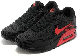 Nike Air Max 90 Essential Black And Red Men Women Nike Air Max Nike Shoes Air Max Nike Air Max 90 Black
