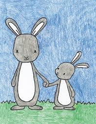 Would you like to draw a cute baby bunny? Draw A Bunny And A Baby Art Projects For Kids