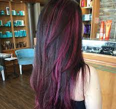 Peekaboo Hair Highlights Purple Hair Styles Peekaboo Hair Hair Color Streaks